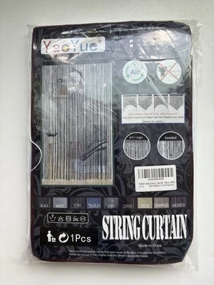 Cuerda de puerta de cortina con cuentas YaoYue para puerta habitación borlas colgantes 39 x 79 pulgadas blanco Foto 1 de 2