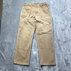 Vtg Y2K Carhartt B11 BRN Carpenter 33X30 Duck Dungaree Fit Brown Work Skate - Picture 1 of 14