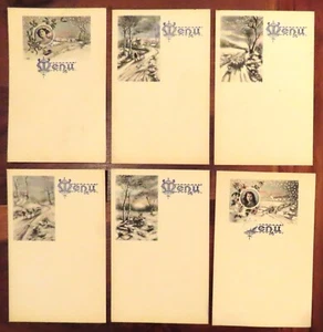 ● lot de 6 vieux menus vierges illustrés - menu - Picture 1 of 2