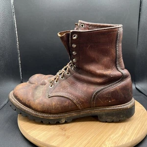 Red Wing Men’s Size 10.5 D Vintage Irish Setter  Leather Brown Work Boots Shoe - Picture 1 of 10