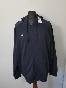 Herren Under Armour Rival Fleece Brandneu mit Etikett Hoodie Trainingsanzug Oberteil mit durchgehendem Reißverschluss Größe XXL - Bild 1 von 7