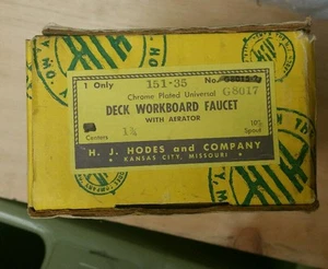 H.J HODES AND COMPANY DECK WORKBOARD FAUCET 151-35 CHROME G8017 - Picture 1 of 2