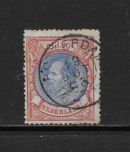NETHERLANDS SCOTT 33 USED FINE - 1872 2g50c ROSE & ULTRA - KING WILLIAM III - Picture 1 of 2