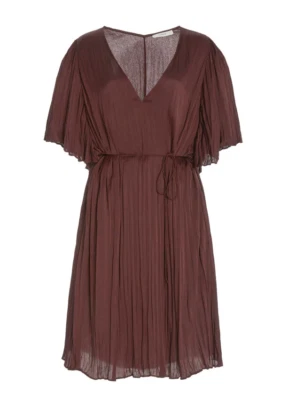 Vestido para mujer Vince Plus XXXL 3XL sangre de buey aplastado satén aleteo manga corta $365 Foto 1 de 4