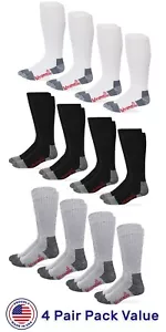 Wrangler Riggs Arbeitskleidung Herren groß 80 % Baumwolle Kissen über der Wade Stiefelsocken 4P - Bild 1 von 9