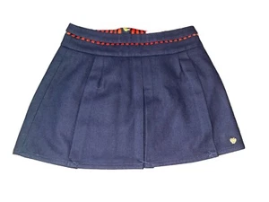 JUICY COUTURE Girl's Size 10 Navy Blue Wool Blend Skirt Circa 2012 - Picture 1 of 16