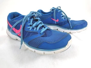 Nike Women Flex Experience RN3 Blue/Pink Athletic Running Sneakers Sz 9 - Picture 1 of 7