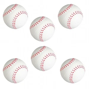 SET OF 6 MINI STRESS BALLS BASEBALLS PARTY FAVOR GOODY BAGS CARNIVAL TREAT BALL - Picture 1 of 1