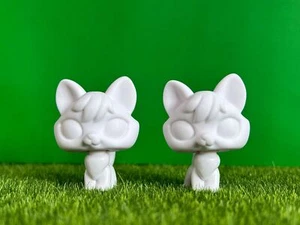 Moldes Base Blanca Personalizados Zorro 2x Niños Hágalo Usted Mismo Juego, Animal Juguete Pintura Mascotas Raras - Imagen 1 de 4