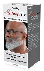 Godefox Silver Fox Gray Enhancing Creme for Men's Gray Beard Facial Hair 3oz