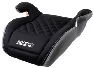SPARCO F100K KINDERSITZ 4-12 Jahre SITZERHÖHUNG 15-36 kg SCHWARZ gesteppt ECE - Bild 1 von 3