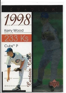 1999 UPPER DECK OVATION CURTAIN CALLS Kerry Wood #R8 Chicago Cubs - Picture 1 of 2