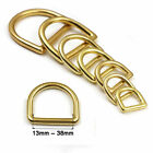 Solid Brass Cast Closed D Rings for Webbing Leather Crafts 13 16 20 25  32 38mm