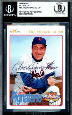 Joe Pignatano Beckett BAS Signed 1994 Spectrum 1964 Mets Autograph - Image 1 of 2