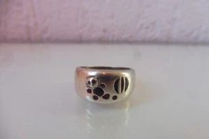Silberring , emailliert , Panda - Bär .. schöner , alter Ring - Picture 1 of 4