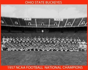 OHIO STATE BUCKEYES 1957 NATIONAL CHAMPIONS Team 8 x 10 Photo Poster Man Cave - Picture 1 of 1