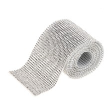 120cm Silver Diamond Mesh Christmas Crystal Ribbon Rhinestone Mesh Trimming