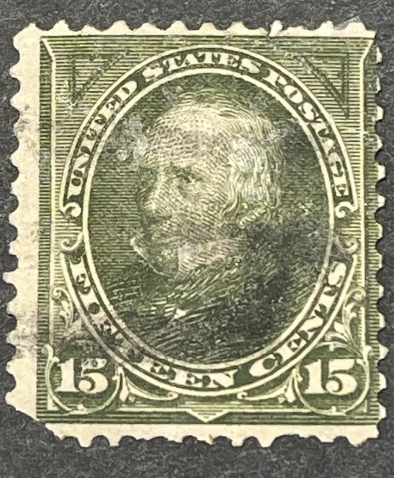 U.S. Scott #284 usado 15¢ Henry Clay; esquina recortada Foto 1 de 1