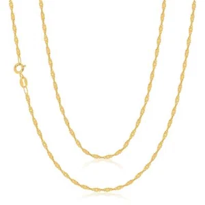 Zamel's 9ct Yellow Gold 45cm Singapore Women's Chain Elegant Jewellery - Picture 1 of 1