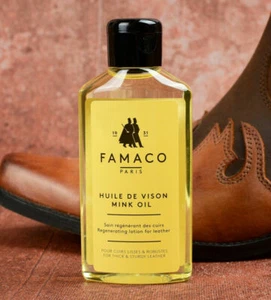 Famaco Mink Oil 125ml Deep Nourishing Oil For Leather Boots, Shoes & Bags - Picture 1 of 1