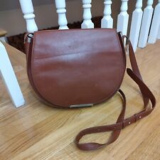 Cuyana Women Brown Leather Crossbody Saddle Bag Italy Made 
