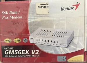 ✅ 2 x modem Genius GM56EX V2. 56K v90 Windows Server, Ordenador, PC, No router - Zdjęcie 1 z 2