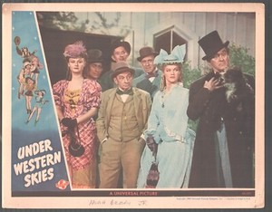 Under Western Skies 11"x14" Lobby Card Irving Bacon Leon Errol