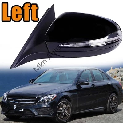 Left For Mercedes Benz W205 C Class C300 2014-2018 Rearview Mirror W/Blind Spot - Image 1 of 4