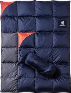 OneTigris Down Camping Blanket for Cold Weather Packable Puffy Single, Blue - Picture 1 of 6