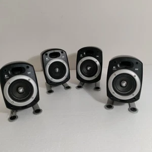 Logitech THX set of 4 Satellite Speakers ONLY Tested Works - Afbeelding 1 van 3