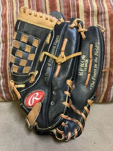 Guanto da baseball/softball sinistro Rawlings 12" RPR06 in pelle conciata nera - Foto 1 di 8