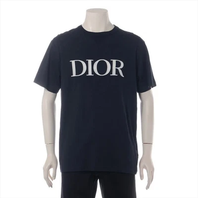 Camiseta de algodón Dior 21SS M para hombre azul marino 183J685A0677 arrugada hay un escudo Foto 1 de 4