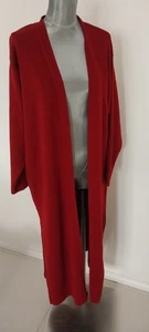Banana Blue coatigan long cardigan size M red wool blend - Picture 1 of 7