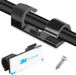 50 Stück Medium Selbstklebende Kabelclips Schwarz, Drahtclips Kabelmanagement Kabel oder - Bild 1 von 12