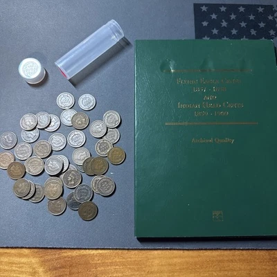 Lot of 71 Indian Head Cents Mixed Years and Conditions Plus Album - Image 1 of 4