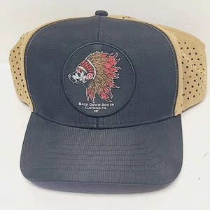 Back Down South Clothing Company Hat Snapback Cap Black Tan DOG cheif - Picture 1 of 9