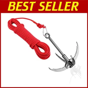 Starker Krallenkarabiner aus Edelstahl - Nylonseil inklusive - Bild 1 von 9