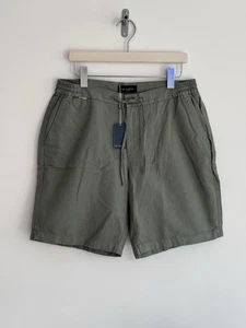 Mr Marvis “the Short Linens” Linen Blend Chino Shorts Green “Defenders” 3XL /W40 - Picture 1 of 19