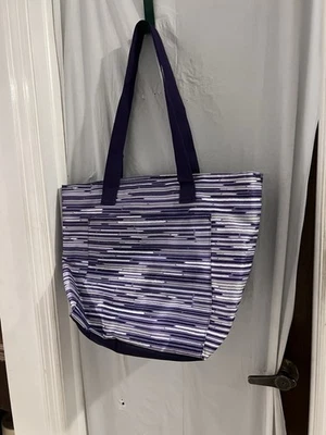 Bolso de playa térmico ceñido rápido a rayas moradas treinta y uno 20x14x8,5 Foto 1 de 4