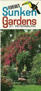 Folleto vintage de Sunken Gardens St. Petersburg Florida - Imagen 1 de 1