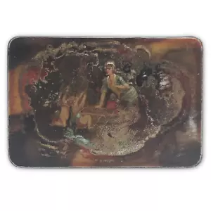 Antique Russian Lacquer Box - Hand-Painted Art | Vintage Soviet Era Collectible - Picture 1 of 15