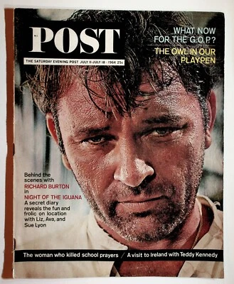 1964 July 11-18 The Saturday Evening Post Magazine Richard Burton Teddy Kennedy Foto 1 de 3