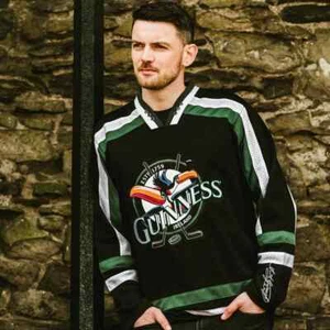 Guinness Ice Hockey Shirt – Black & Green - Picture 1 of 7