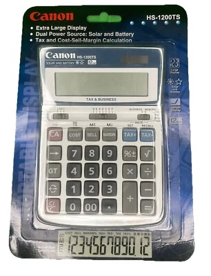 Canon HS-1200TS Desktop Calculator 12-Digit LCD 7438A023AA - Image 1 of 2