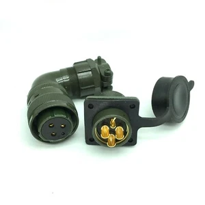 Set Servo Motor Connector Right Angle Aviation Plug&Socket YD28 4-Pin Waterproof - Picture 1 of 8