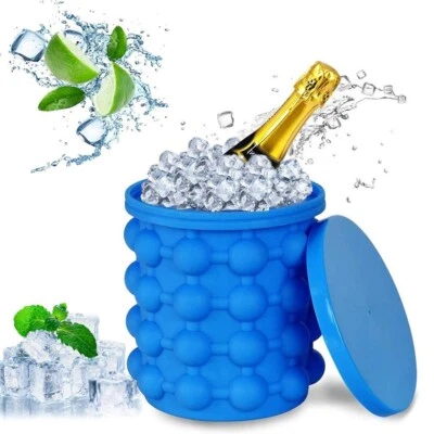 Schimmel für Würfel Aus Eis Eimer Silikon mit Deckel Vielseitig - Bild 1 von 4