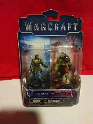 Paquete de 2 minifiguras Warcraft Lothar vs. de 2,25 pulgadas Horde Warrior 2015 nuevo precintado  Foto 1 de 4