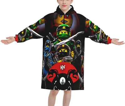 Ninjago Comics Juego Manta con Capucha Sudadera con Capucha para Niños Usable Manta Sudaderas Foto 1 de 4