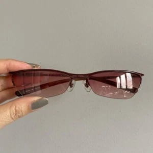 Vintage Y2K Alexander McQueen Pink Rectangular Sunglasses - SMALL, made in Japan - Picture 1 of 9