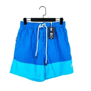 Smith & Jones Blue Colourblock Anchorage Swim Board Shorts - Size M NEW - Picture 1 of 12